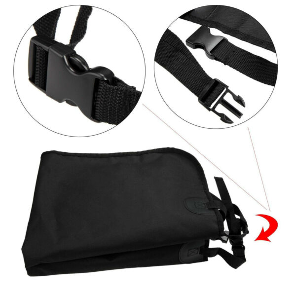 Pet Seat Cover Rear Back Car Pet Dog Travel Waterproof Bench Protector Luxury -Black - Image 9
